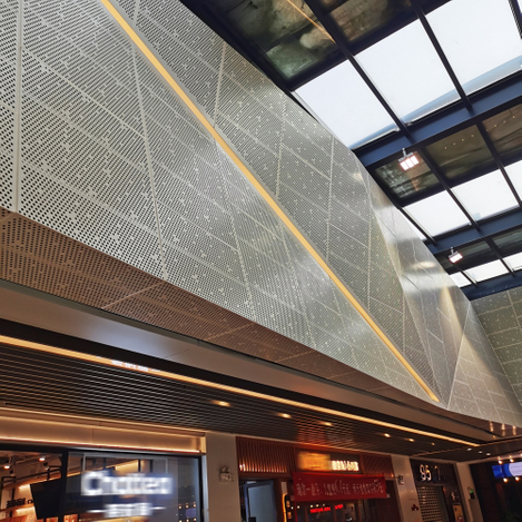  <strong>Perforated Solid Aluminium Panels</strong> <div>Interior Wall Decoration</div> 