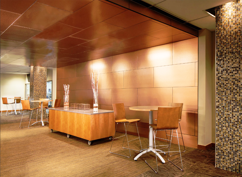 Copper composite panel for ceiling and interior wall