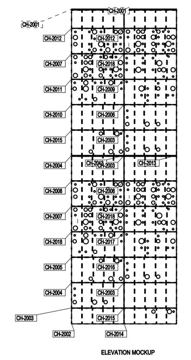 aluminium rainscreen elevation layout