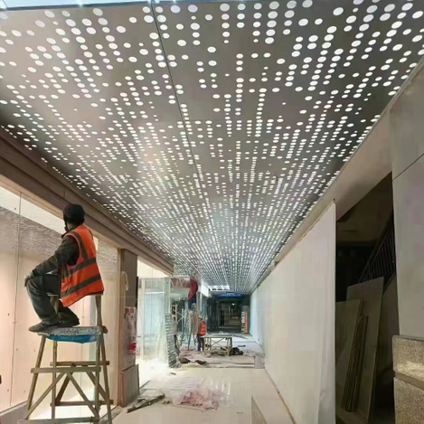  <strong>Perforated Solid Aluminium Panels</strong><br> Ceiling 